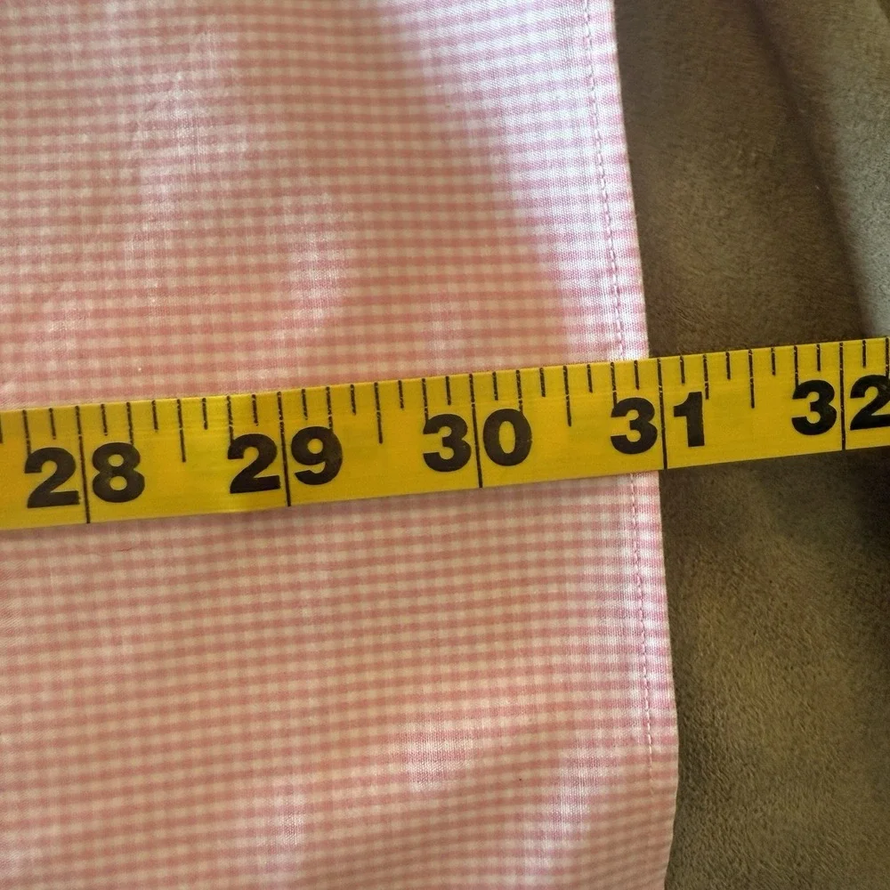 J. Crew Thompson Shirt Mens 15-15.5 Pink‎ Gingham Check Button Up 80s Two Ply